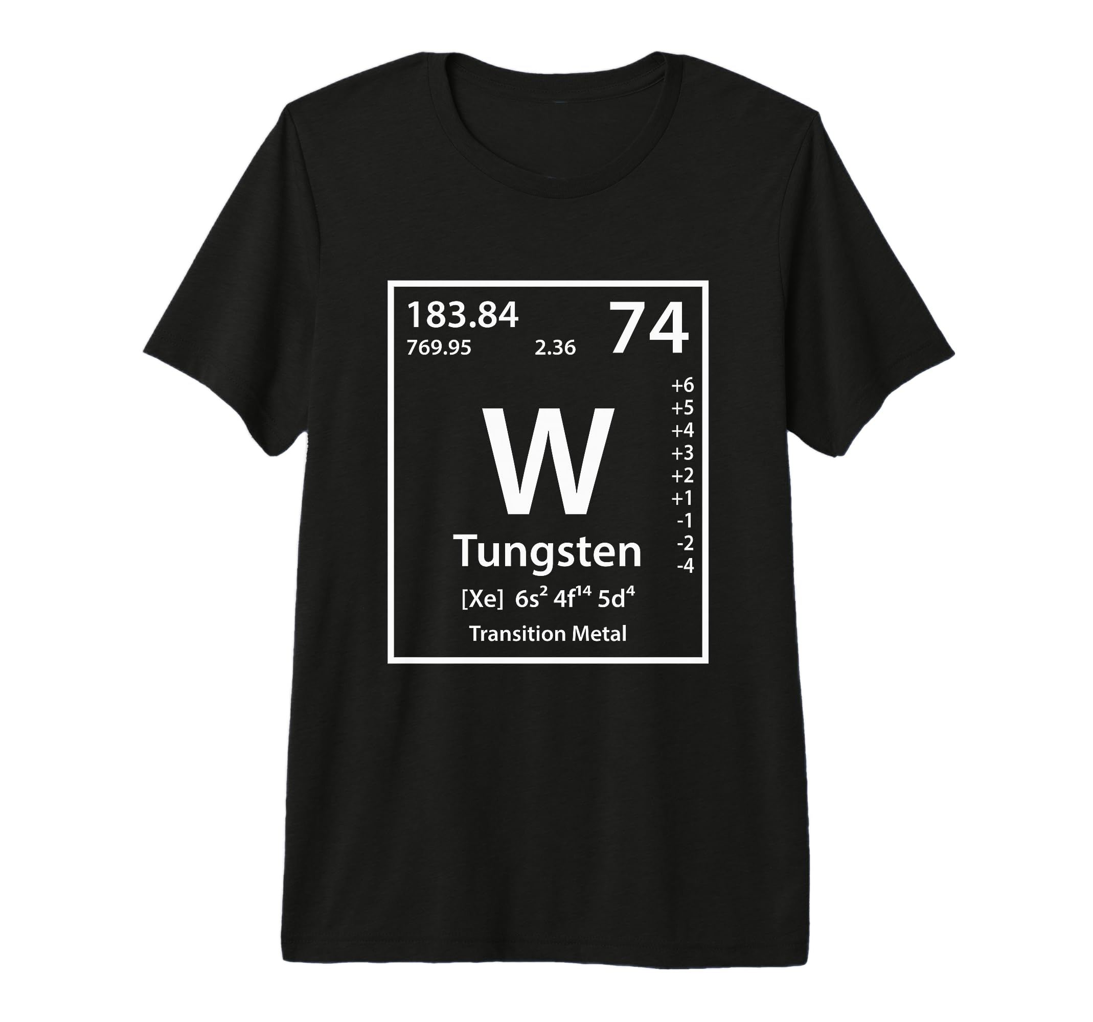 Tungsten Periodic Table of Elements T-Shirt Premium Tri-blend T-Shirt