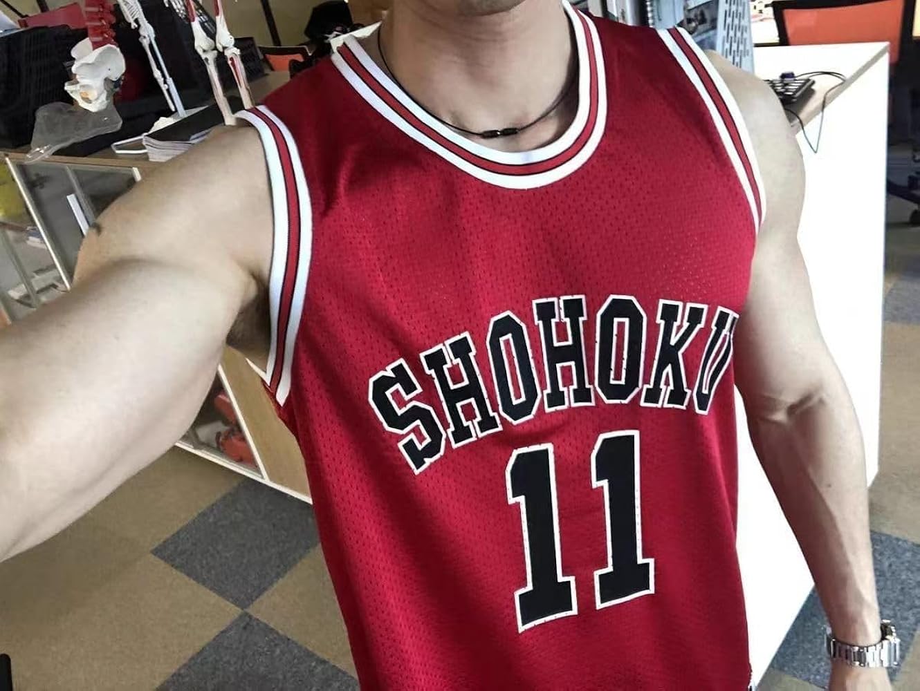 【10-FEET】バスケユニフォーム 赤 XL【新品】 新品】スラムダンクSHOHOKU湘北10バスケットボールユニフォーム