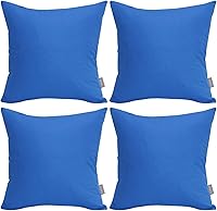 Vista 10 de Thmyo - Paquete de 4 fundas de almohada decorativas de 100 % algodón para lumbar, cómodas, sólidas, para Navidad/Halloween, fundas de cojín Blanco