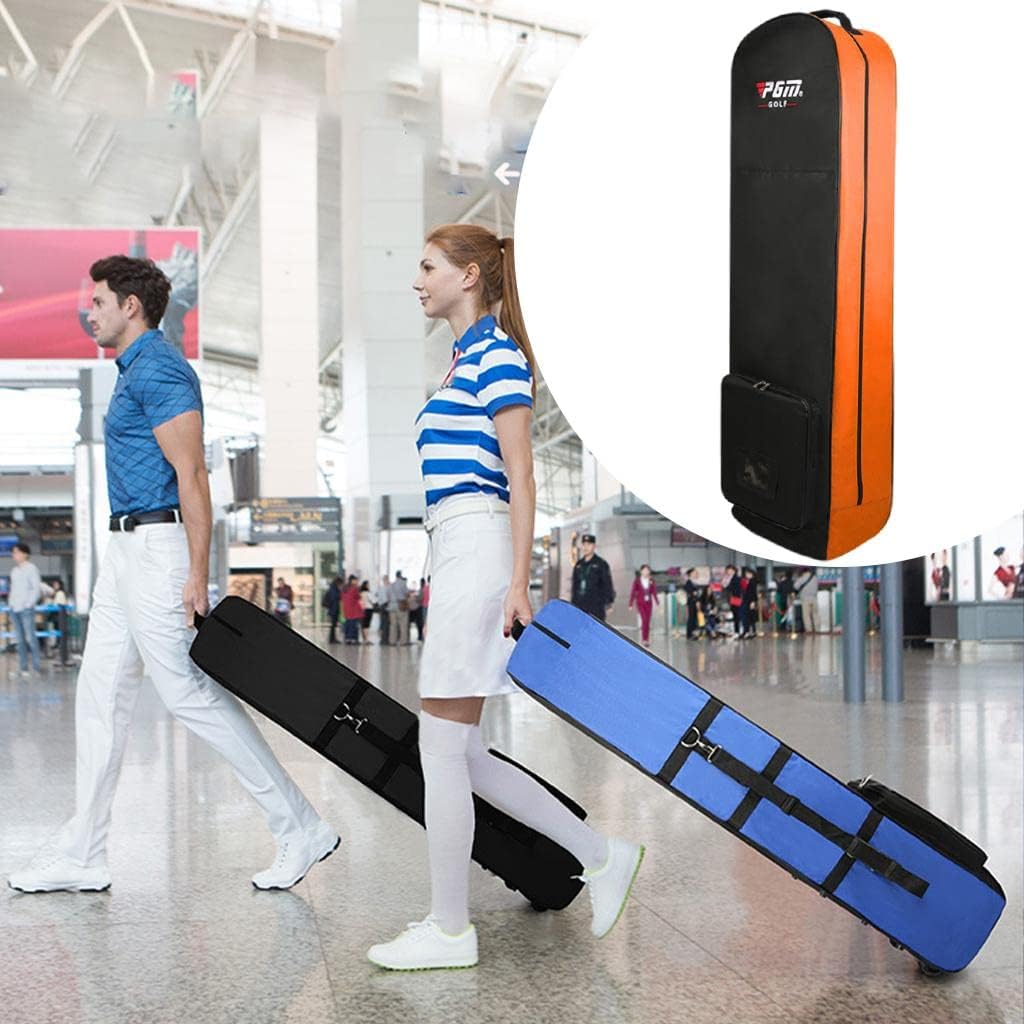 Golf Club Travel Bag with, Nylon Case for Women and Men, Orange