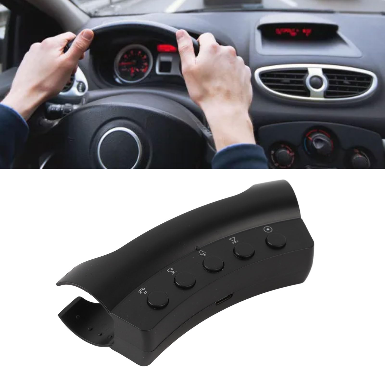 Telecomando Al Volante, Pulsanti Sul Volante di Controllo Wireless 10 Tasti Controller per Lettore DVD GPS per Autoradio Universale Multifunzionale
