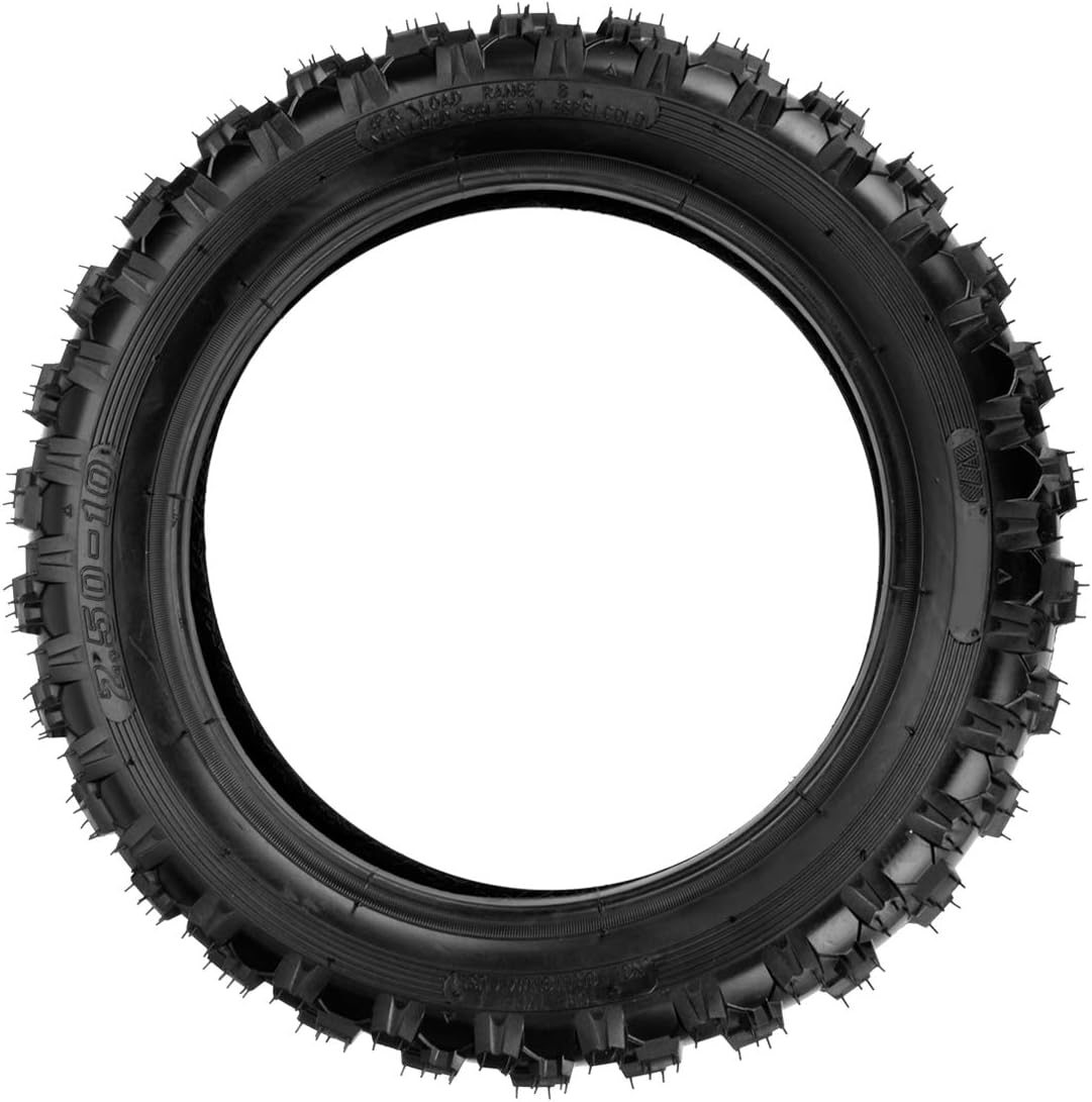 FVRITO 2.50-10 Dirt Bike Tire and Inner Tube Compatible with XR50 CRF50 QG-210 Baja DR49 TaoTao DB10 PW50 JR50 DR-Z70 Pit Bike Motovox MVX70 SYX Moto 50cc Mini Dirt Bike MX500 MX650 Dirt Rocket Parts