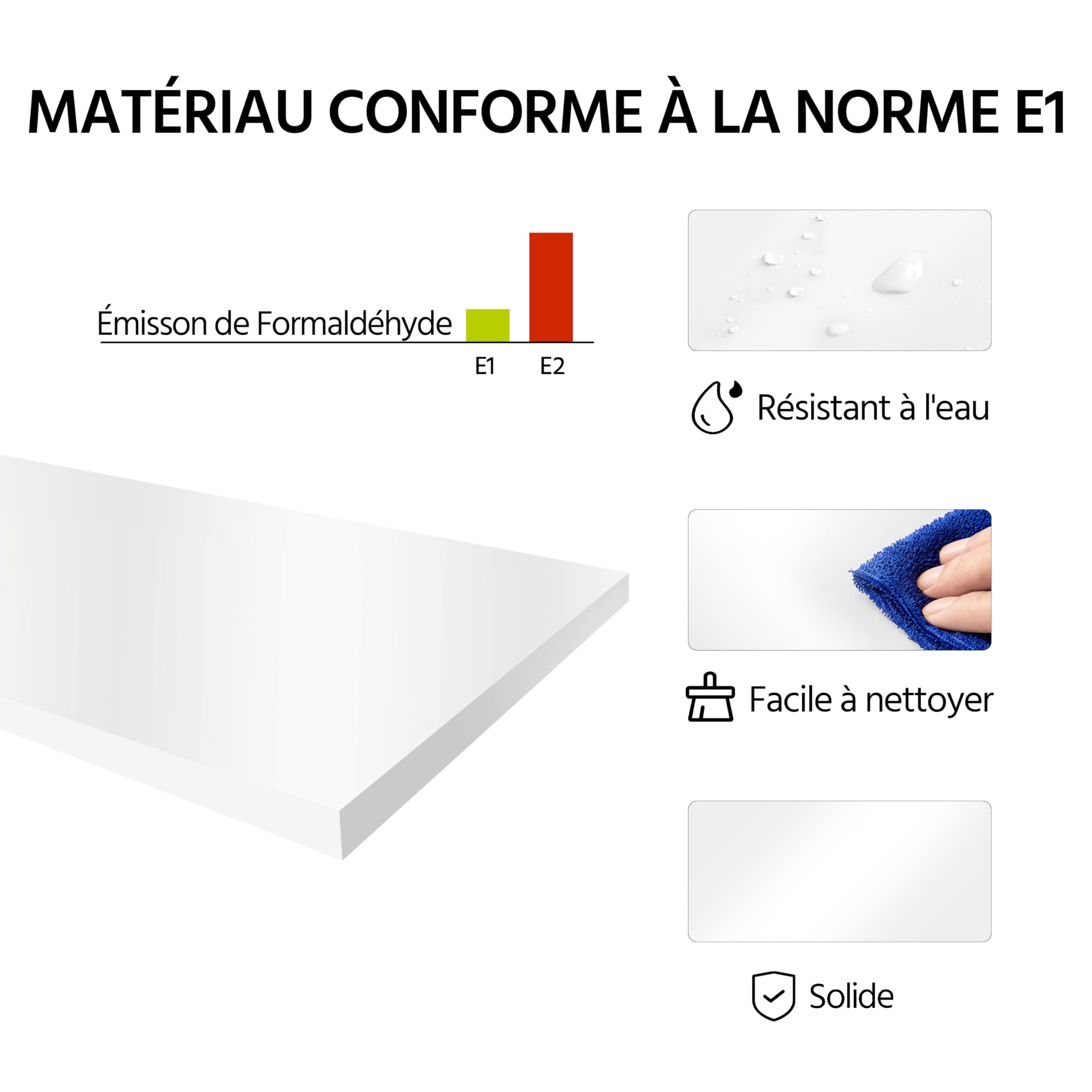 Yaheetech Meuble Salle de Bain avec Vasque Suspendu, Vasque Salle de Bain en Céramique, Meuble Lave Main WC, 61 × 39,5 × 45,5 cm, 2 Tiroirs, Désign Simple Moderne, Blanc