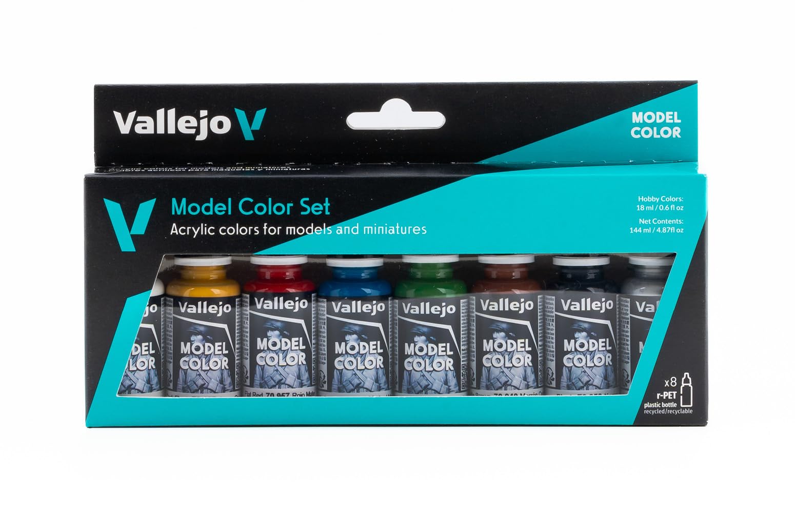 Vallejo Juego de colores de modelo - Wargames Basics (8x18 ml)