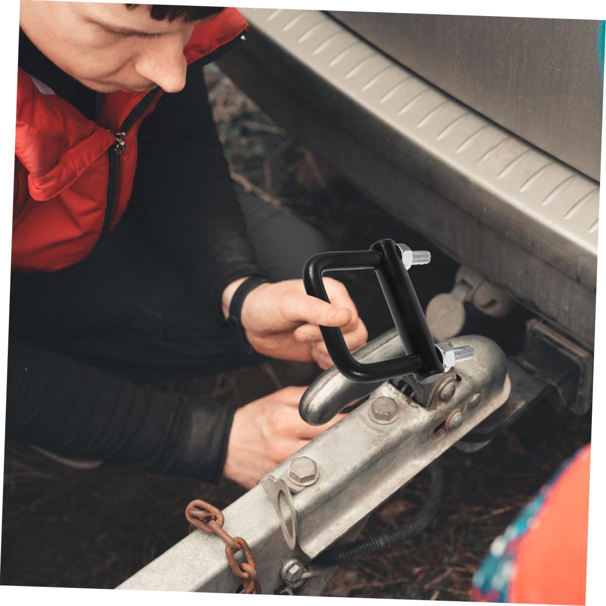 2pcs Trailer Hitch Fastener Clamp Metal Trailer Arm Tightener for Hitch Mount Stabilizer for Rattle Towing