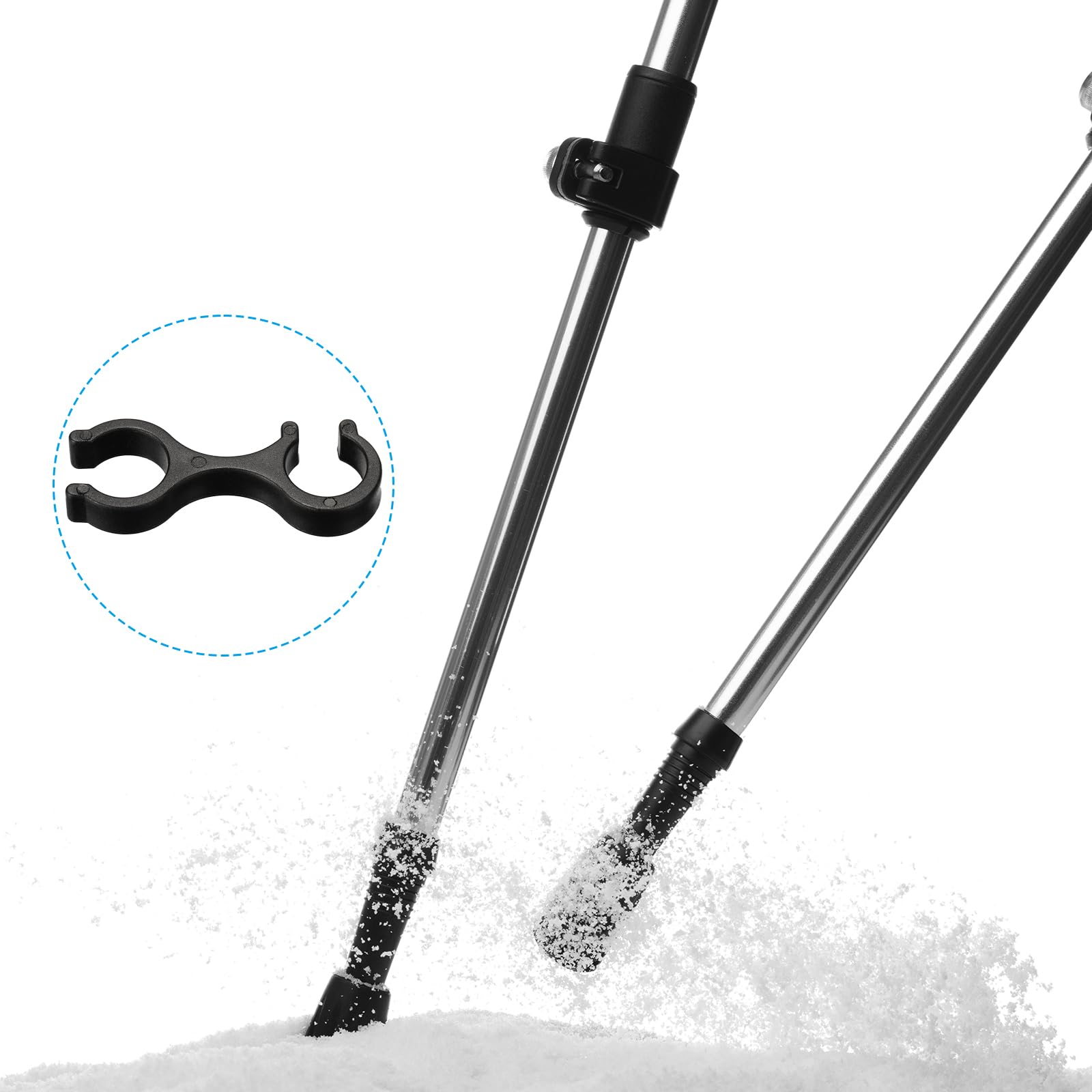 Clips Pour Bâtons De Randonnée PATIKIL – Lot De 8, Plastique Résistant, Diamètre 13,5/14,5 Mm – Pour Rando, Neige, Boue