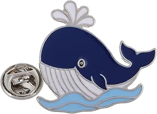 クジラのブローチ かわいい 海の動物 デザイン 動物のピンブローチ 夏のアクセサリー バッグ ハット 衣服用 パーティー 飾り