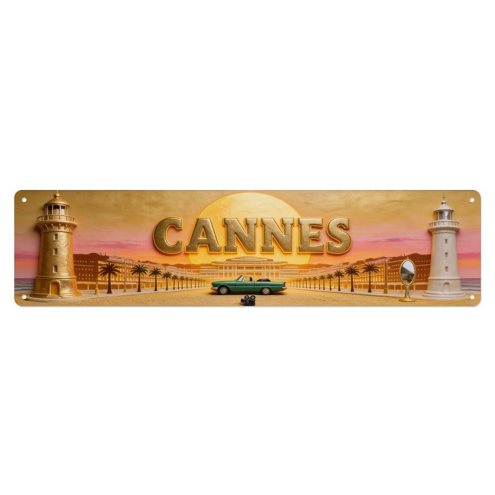 Cannes France Retro Metal Tin Sign