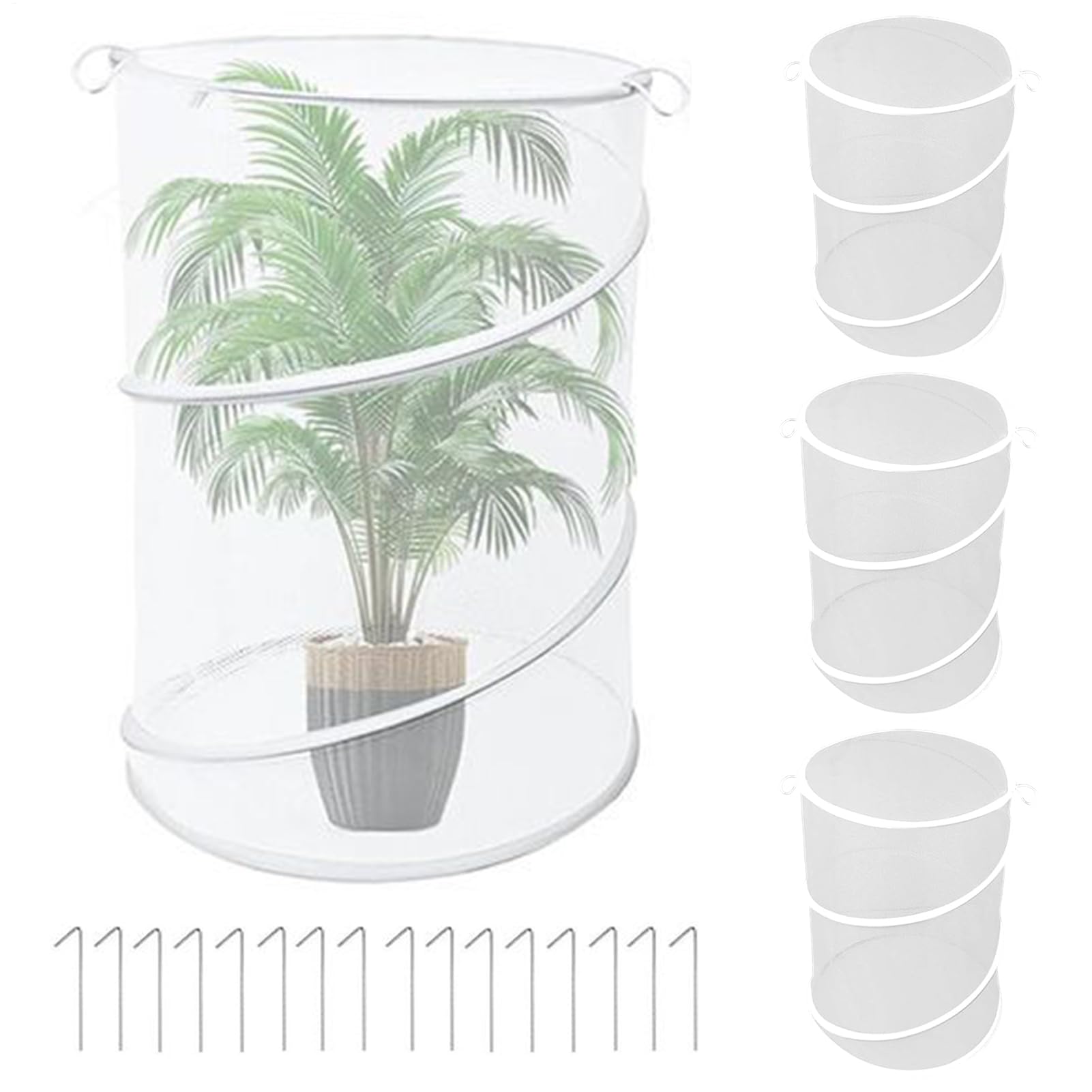 MIAOKE Pop-Up-Pflanzennetz 90x90x97 Cm – Insektenschutz Für Hochbeete & Gemüse, Kein Aufbau Nötig