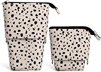 Vista 14 de Lindo estuche de pie de lápices para niños, estuche de lápices desplegable, bolsa de maquillaje, regalo de Navidad, estuche de lápices de lona