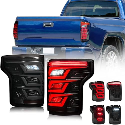 Lqito Luces traseras LED ahumadas para Ford F150 Pickup 2015-2020 luces traseras (no funcionan con versión LED LariatXLT 2019 y modelo de fábrica y