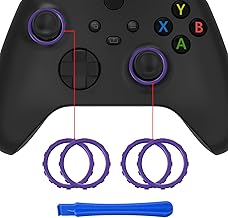 eXtremeRate Purple Custom Accent Rings for eXtremeRate ASR Version Shell for Xbox Series X/S Controller, Replacement Accessories for Xbox One Elite, Elite Series 2, Elite 2 Core Controller