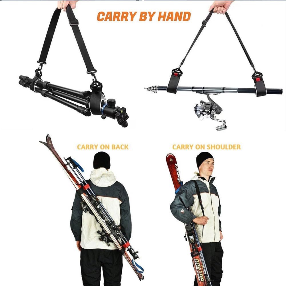 Comioke Ski Tracolla, Regolabile Ski Straps, Invernali Ski Tracolla, Regolabile Portatile Cinghie da Sci,Spalla Accessori da Sci per Adulti Ragazzi Sci Snowboard attività All'Aperto Invernali