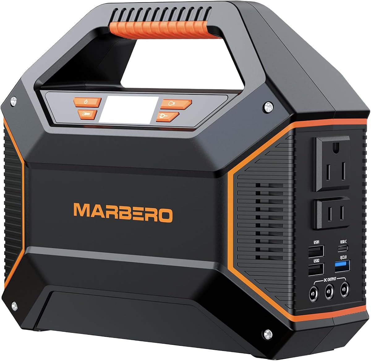 MARBERO Portable Power Station 155Wh, 100W Portable Generator 42,000mAh | Power Station with 6 Outputs, 2x 110V AC Outlet, LED Flashlight Lightweight for Camping, Home Blackout, Outdoor, RV Travel