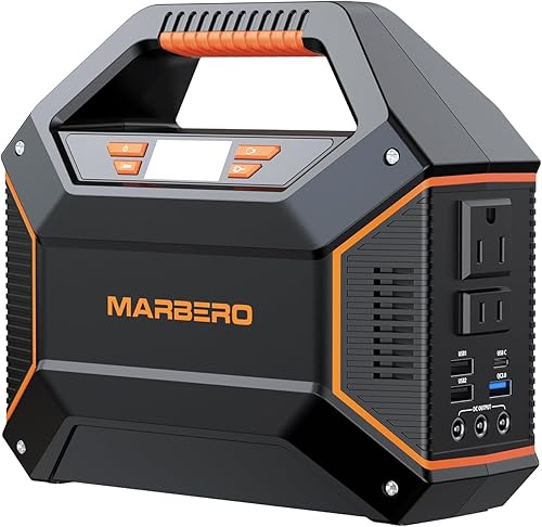 Miniatura 10 de MARBERO Generador solar de 155 Wh con panel solar de 30 W, estación de energía portátil con 2 salidas de CA de 100 W (pico de 150 W), QC3.0 USB