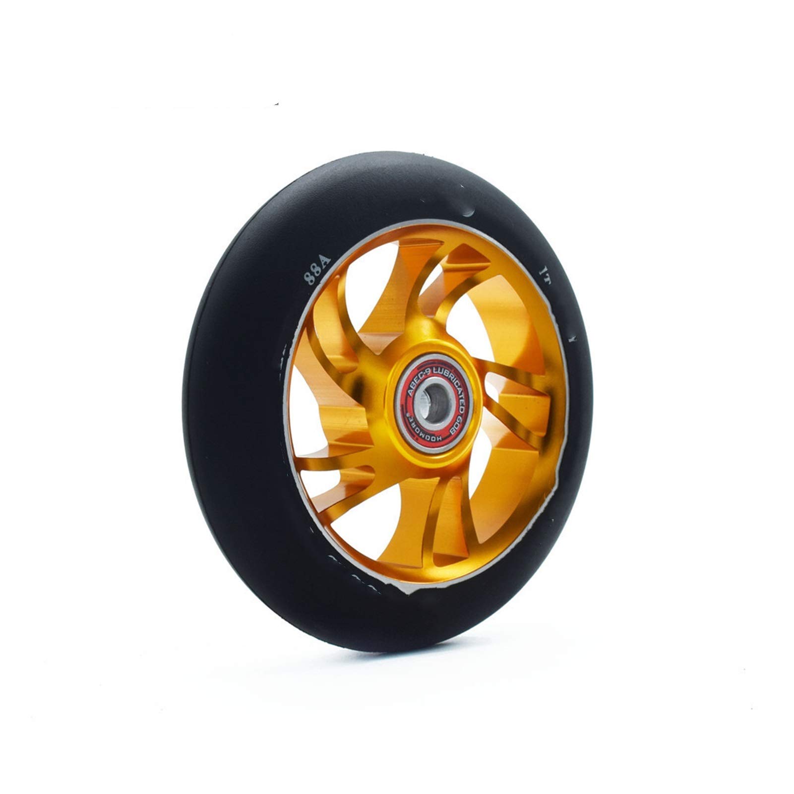 Skateboard-Räder, Rollschuh-Räder, hochpräzise Nabe, Inline-Scooter-Roller, Hochgeschwindigkeits-Roller (Farbe: 100 mm Weiß)