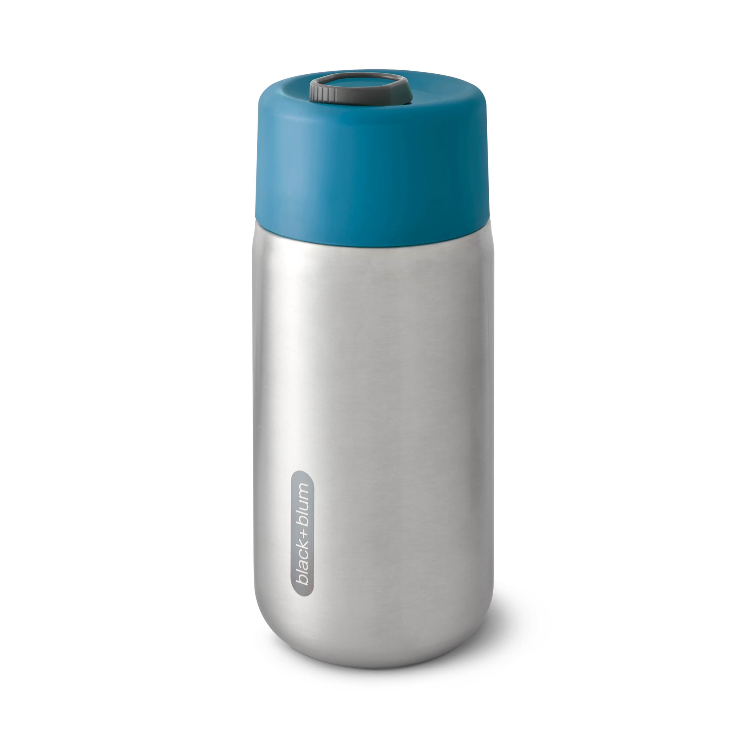 BLACK+BLUM - Travel Cup - 18/8 Stainless Steel Thermal Insulated Travel Coffee Cup with Leak Proof, Lockable Lid - Keeps Hot for 4 hrs, Cold for 8 hrs, Ocean - 340ml