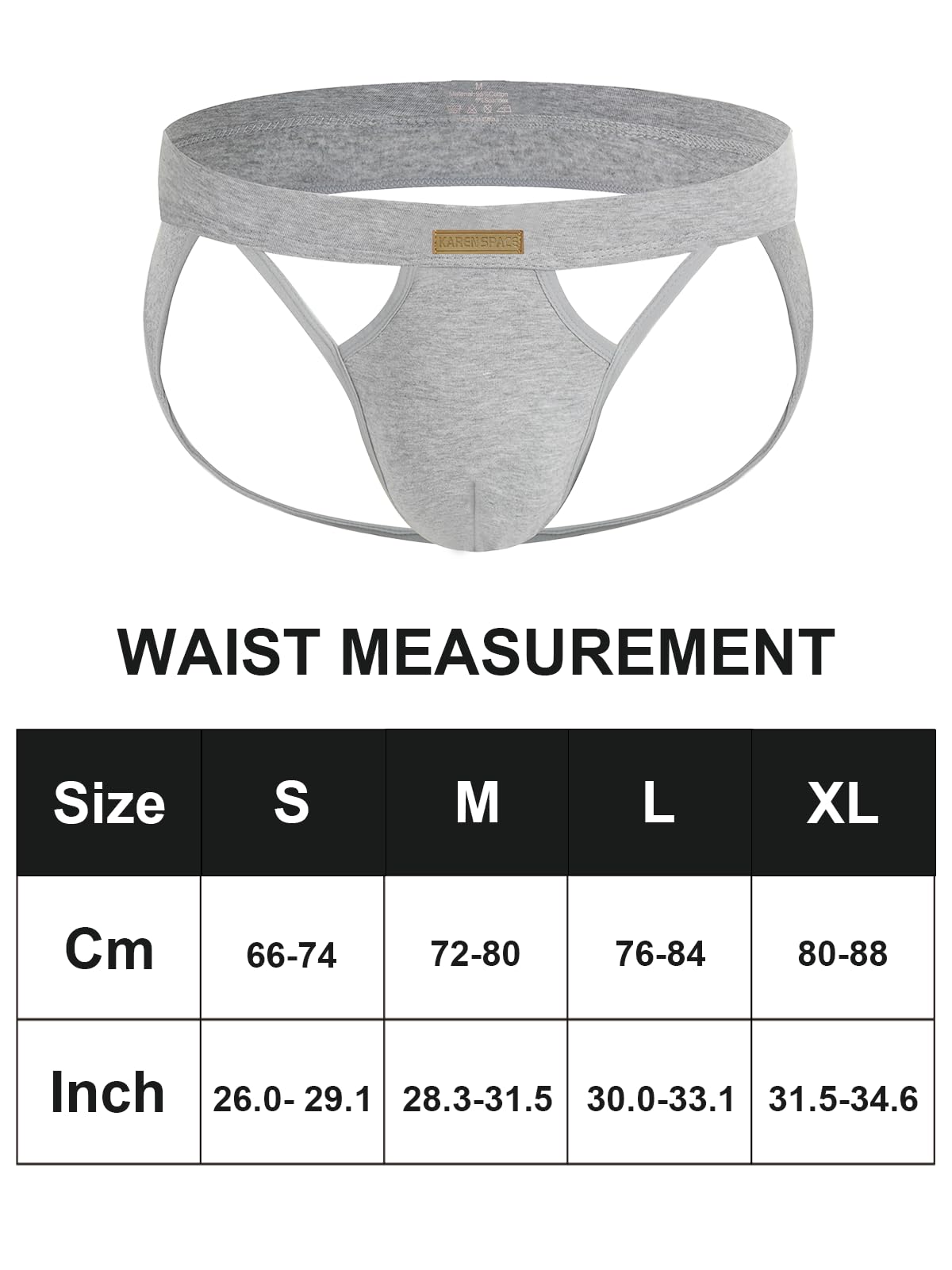 KAREN SPACE Jockstrap męskie stringi seksowna bawełna oddychająca bielizna sportowa stringi