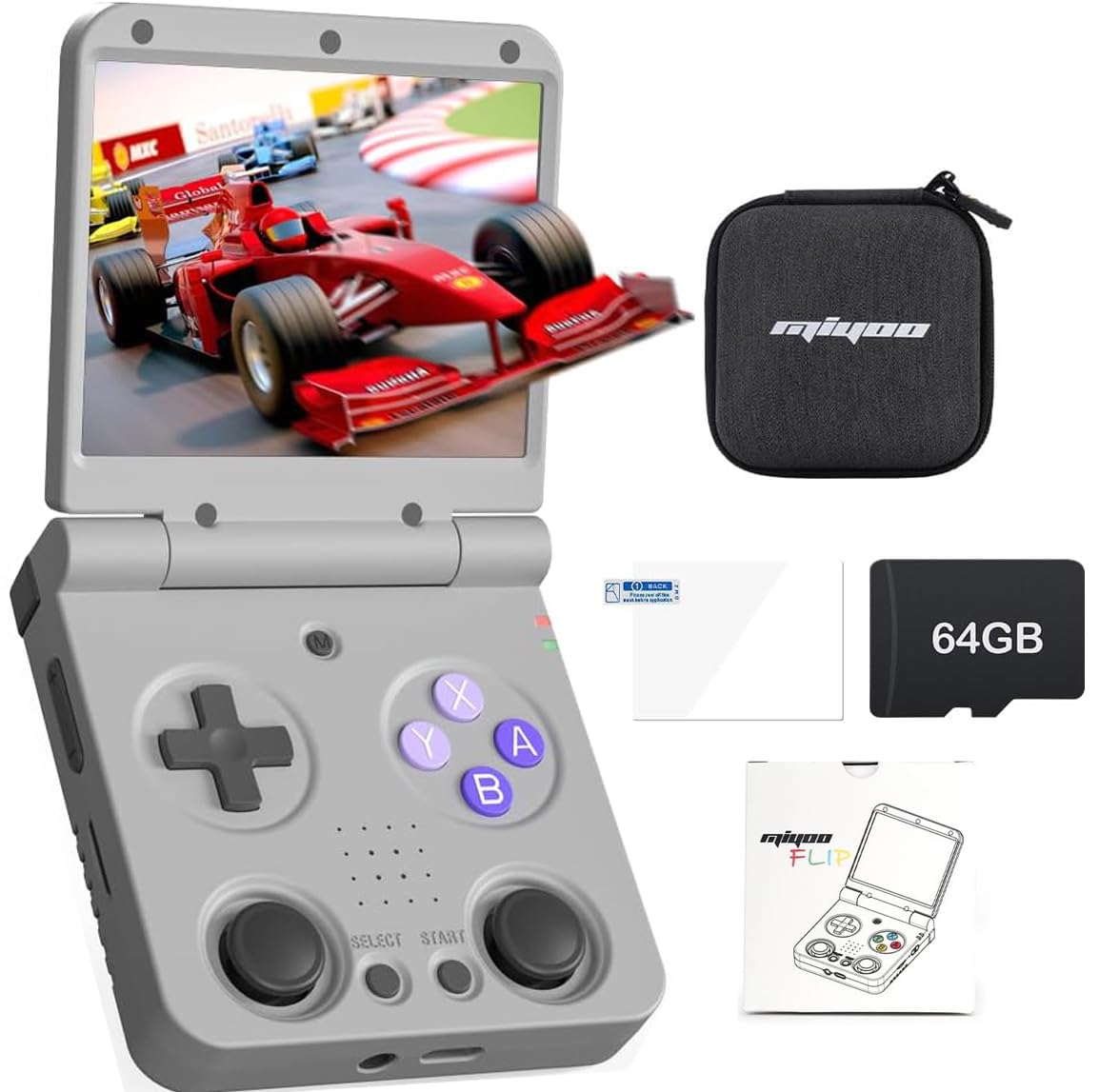 美品 Miyoo Flip V2 グレー 64GB SDカード・おまけ付き 中華ゲーム機「Miyoo Flip」再販開始｜改良版 V2│とんちき録