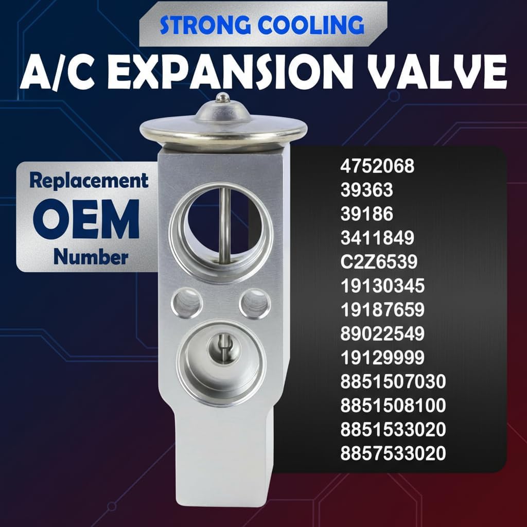 A/C Expansion Valve Compatible with Toyota Camry Avalon Highlander ， Lexus ES350 RX350 RX450H， Jaguar XF XFR， Cadillac CTS STS Replaces# 4752068