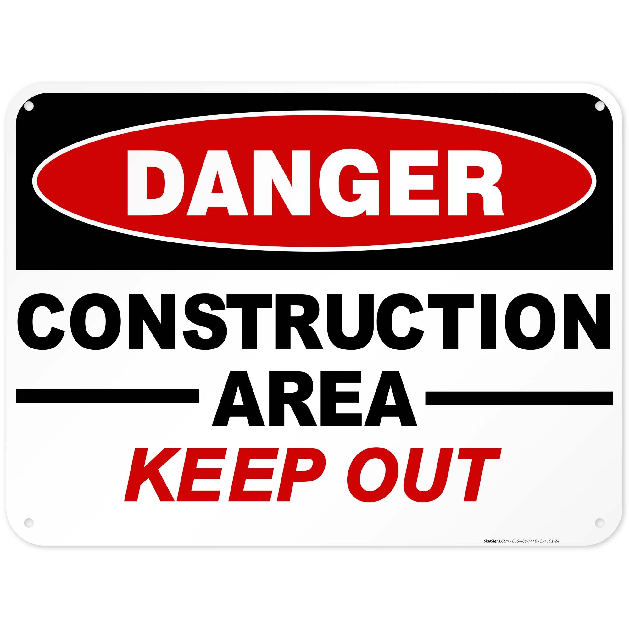 Danger Construction Area Sign, Keep Out — Amazon image 15