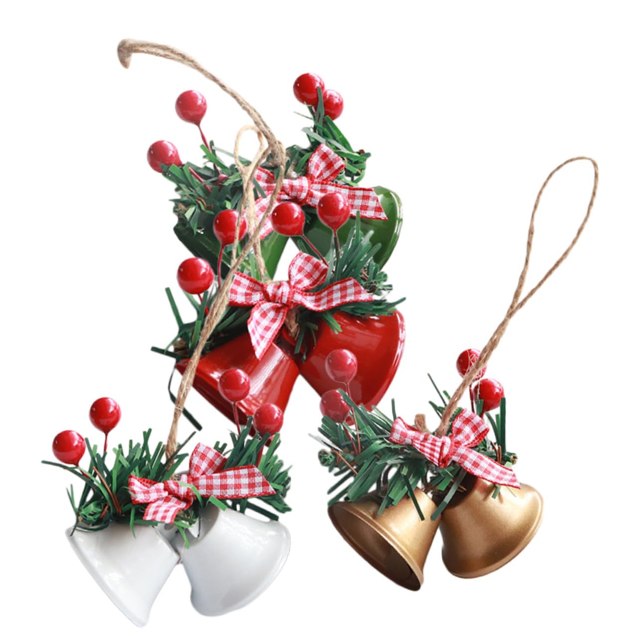 Gatuida 4 Set Decorazioni Natalizie Bellissimi Pendenti Natalizi Addobbi Per L'Albero Di Natale Jingle Bells Decorazione Per Albero Di Natale Campana Per Feste Ornamento Per 4 pezzi * 4