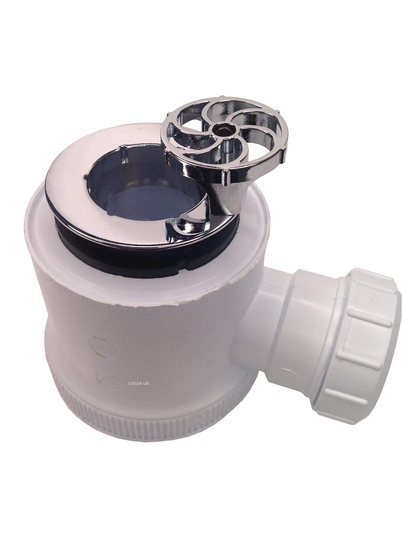 Dubois Top Entry Chrome Shower Trap, Chrome Finish