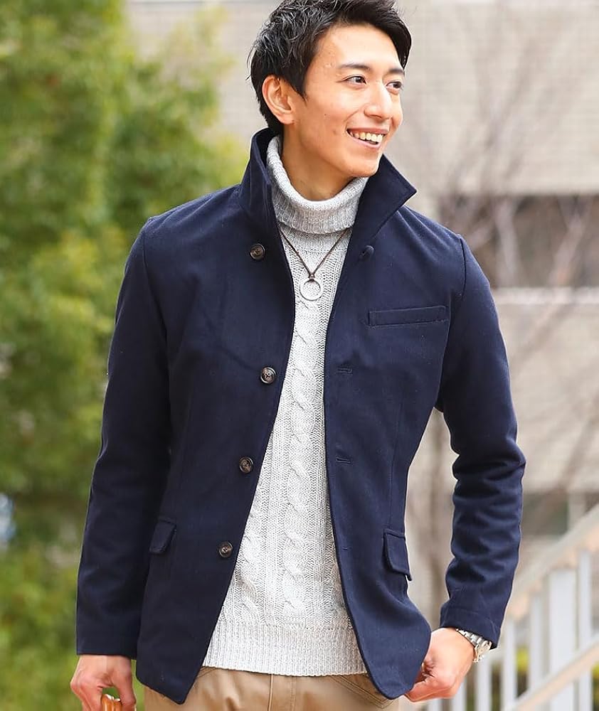 Amazon | [MENZ-STYLE] メンズスタイル ウール混イタリアン