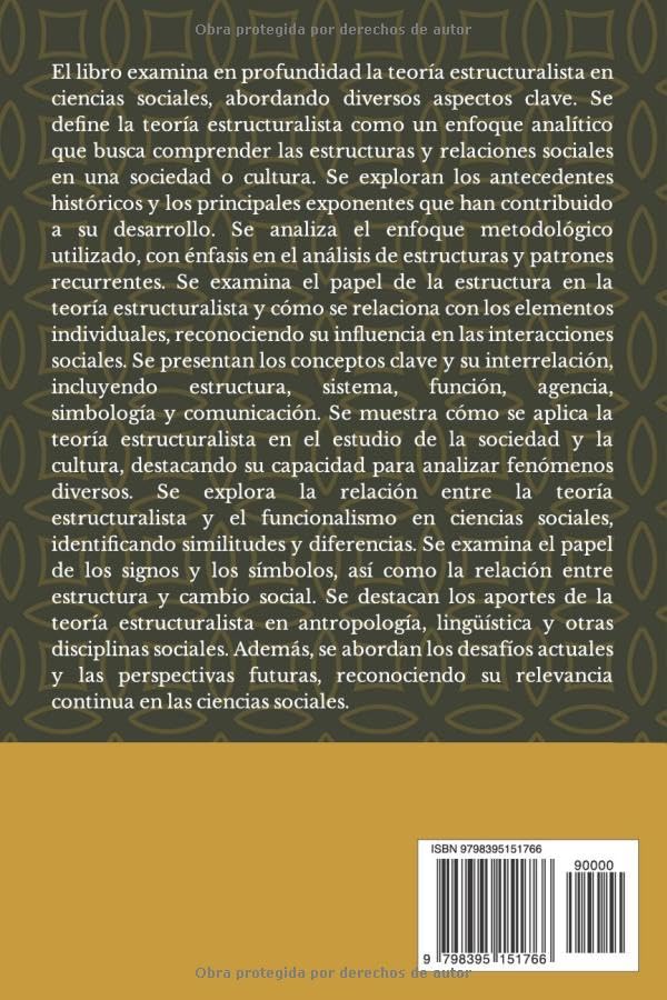 Miniatura 2 de La Teoría Estructuralista en Ciencias Sociales Antecedentes, Métodos y Aplicaciones (Spanish Edition)