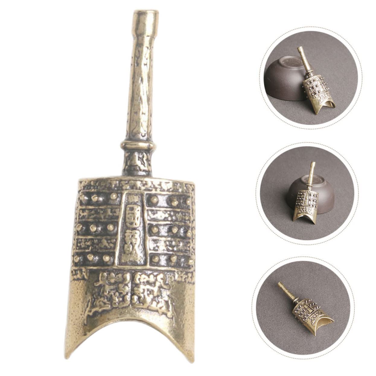 ERINGOGO Chime Decor Retro Copper Simulated Musical Instrument Ornament for Home Office Realistic Design Copper Material Artistic Desktop Decoration