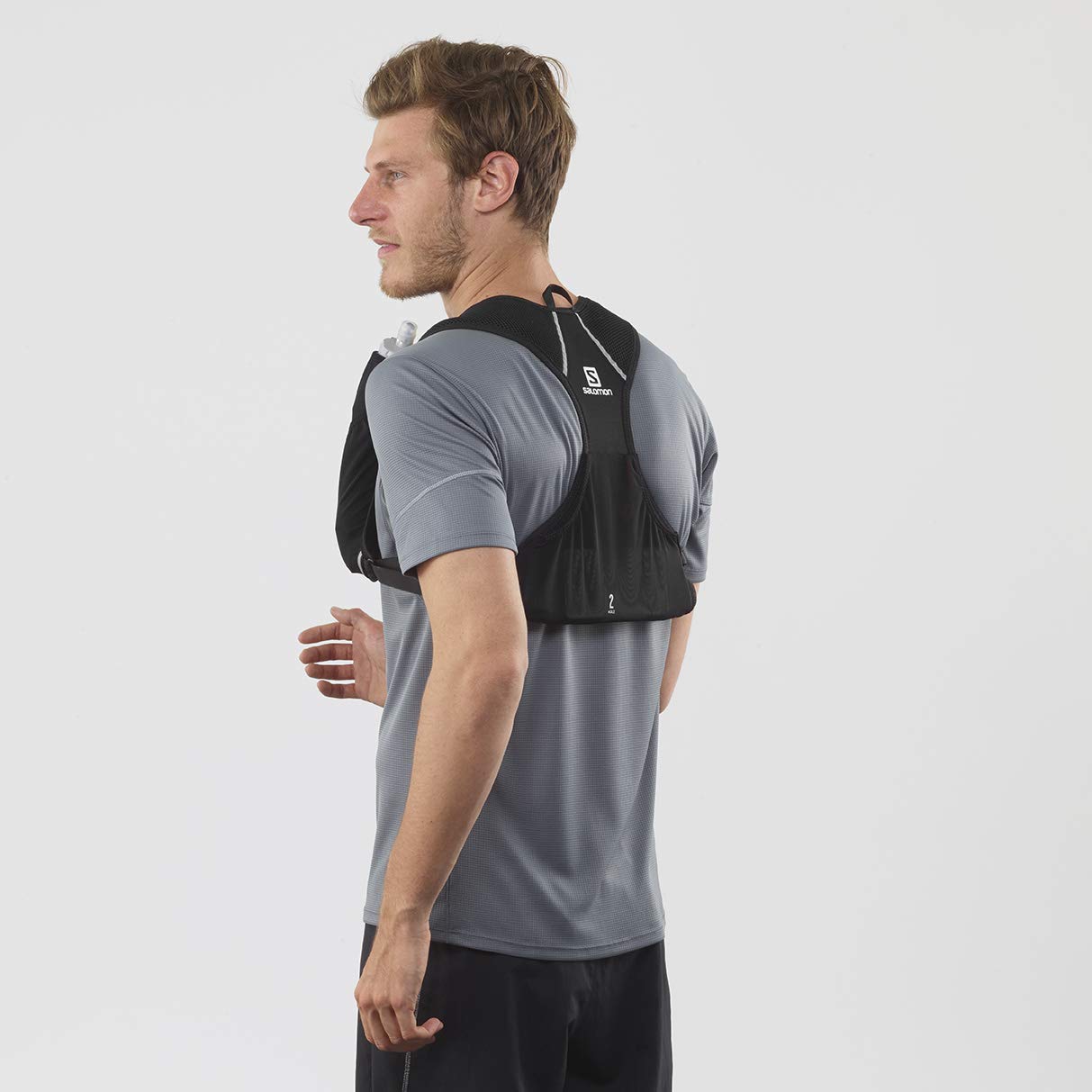 Salomon Agile 2 Gilet Unisex per Idratazione Trail Running Escursionismo MTB, Capacità essenziale, Dettagli riflettenti, Comfort in movimento