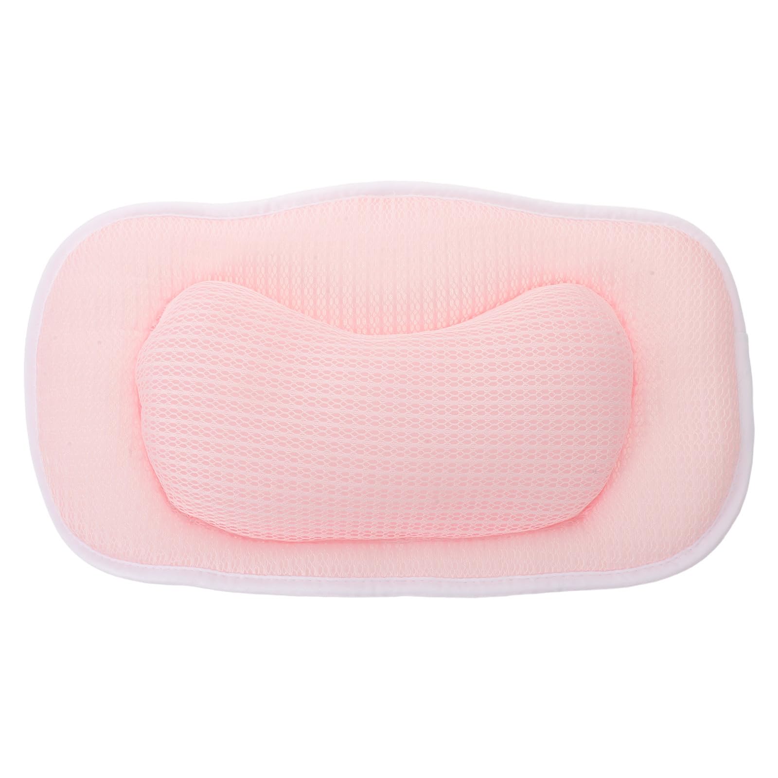 Oreiller de bain cervical pour soulager la nuque avec coussin lyocell rose respirant à ventouses
