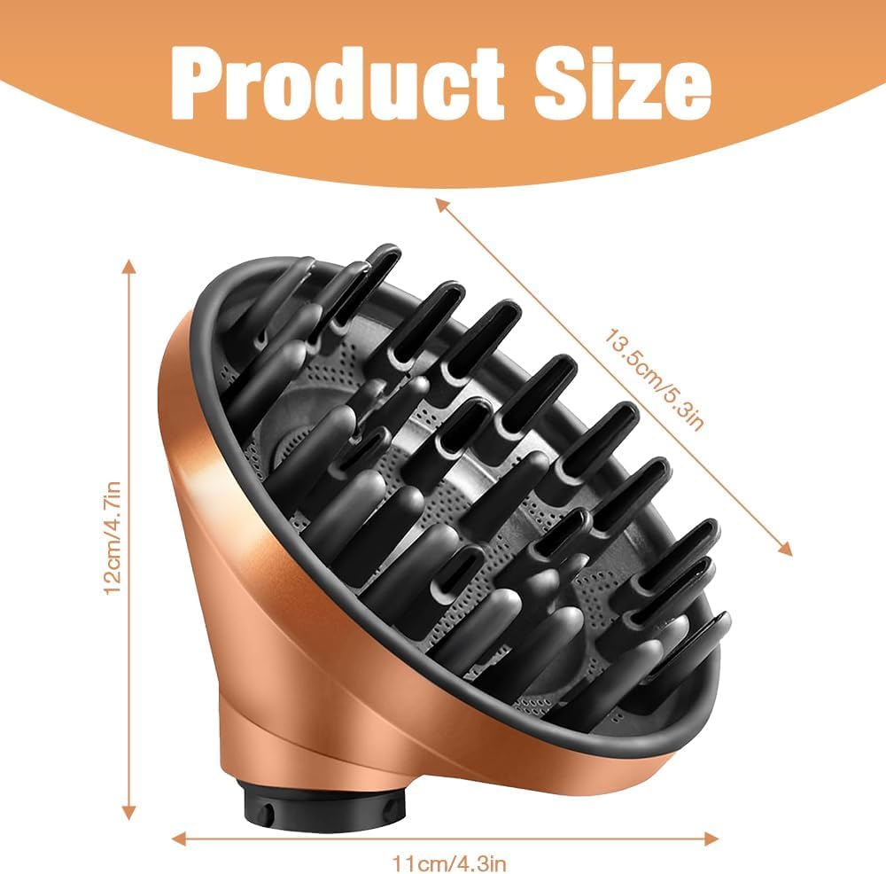 Diffuseur amélioré pour Dyson Airwarp HS01 HS03 HS05, conversion pour Dyson Airwrap Styler en sèche-cheveux, embout diffuseur de cheveux pour Dyson pour Airwrap – Doré