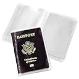 Xinjoduz 6 PCS Passport Book Holder, Clear Passport Cover Plastic Passports Protectors Sleeves Waterproof Passport Holder for Travel Family ID Card Document Organizer (7.48 × 5.12 Inch)