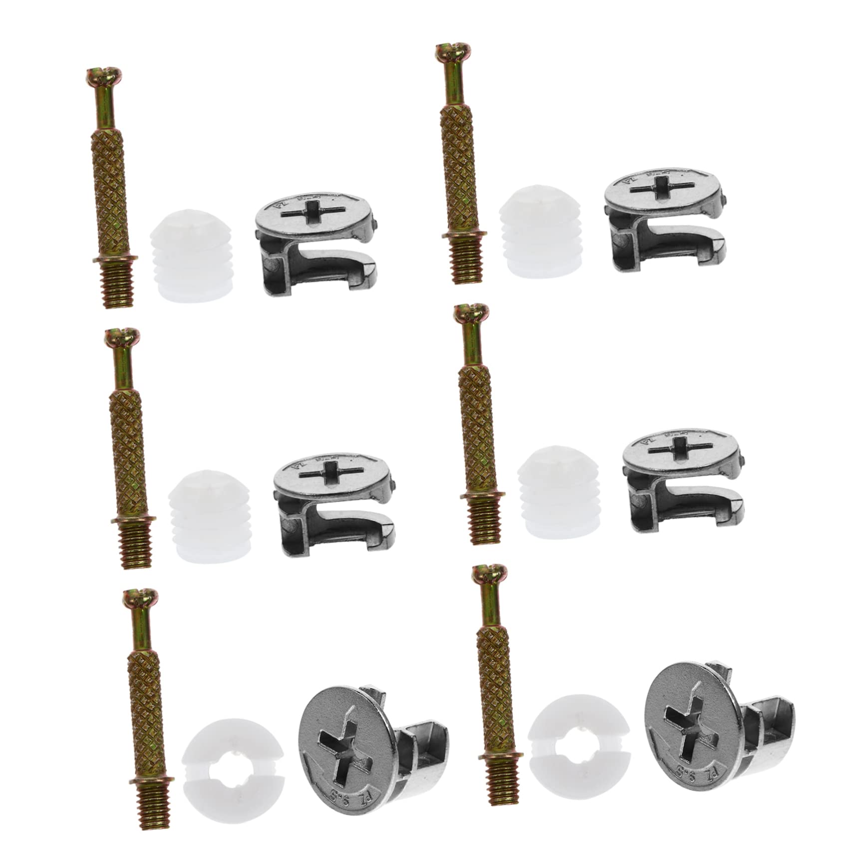 MAGICLULU 30 Sets 1 Furniture Fasteners Durable Connectors Wooden Furniture Connectors Wear- Resistant Metal Woodwork Wear-resistant Fixing Screws Household Bookshelf Zinc Alloy