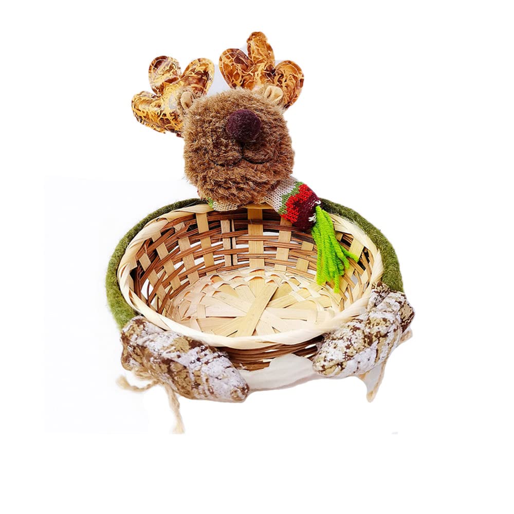 クリスマス☆カゴ入りトナカイ Amazon | Mecoyas クリスマスかご お菓子入り 3点セット クリスマス