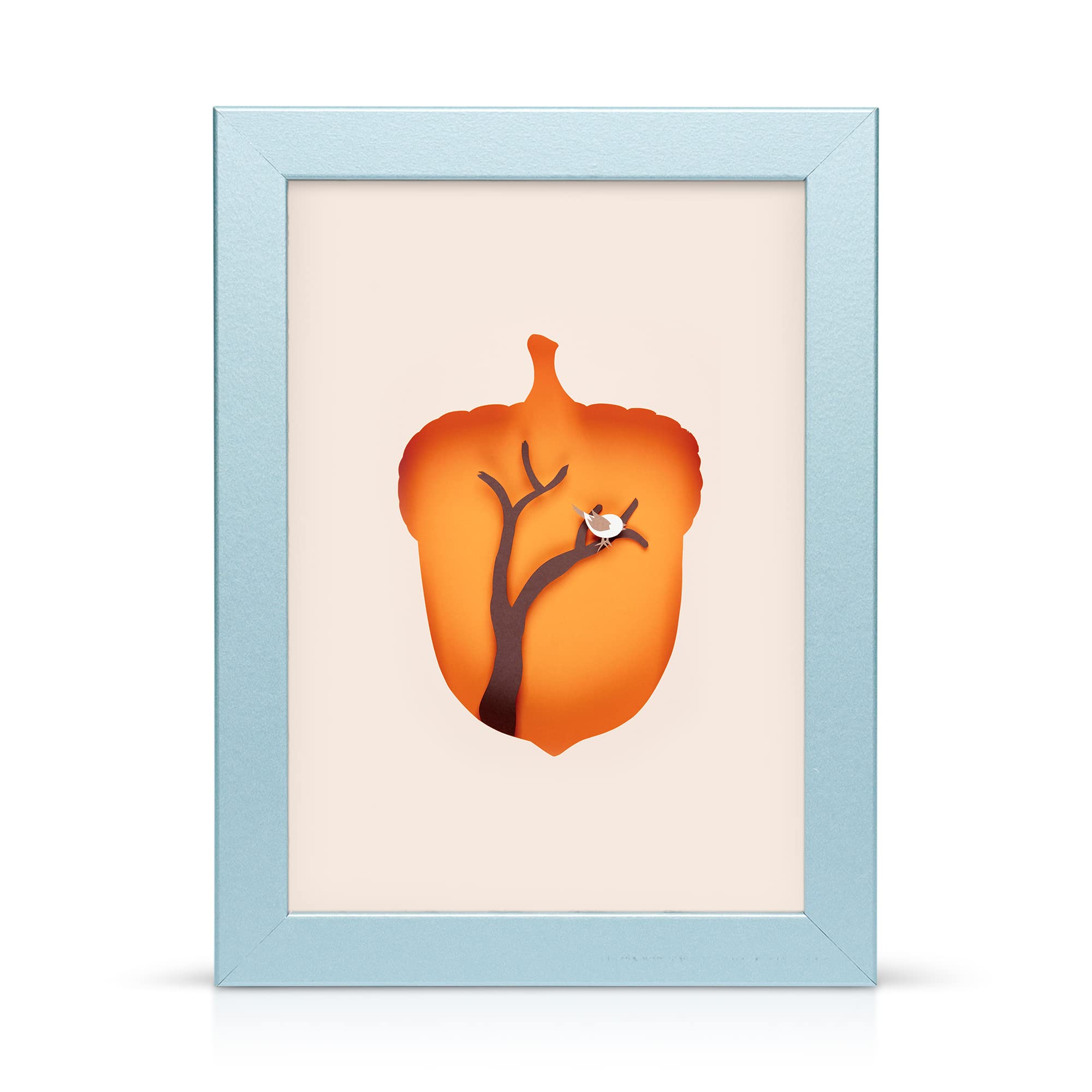9x7Inch Silver wooden effect Photo / Picture frame Wall Mountable with acrylic display