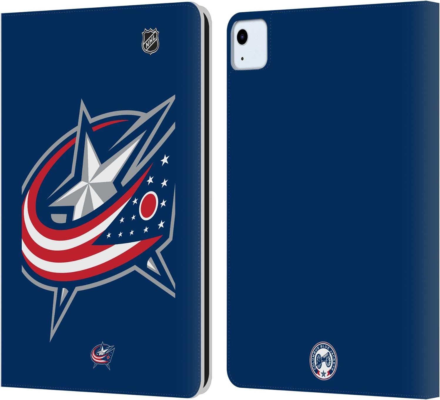Head Case Designs Officially Licensed NHL Oversized Columbus Blue Jackets Leather Wallet Case Compatible with Apple iPad Air 11 2020/2022/2024/2025