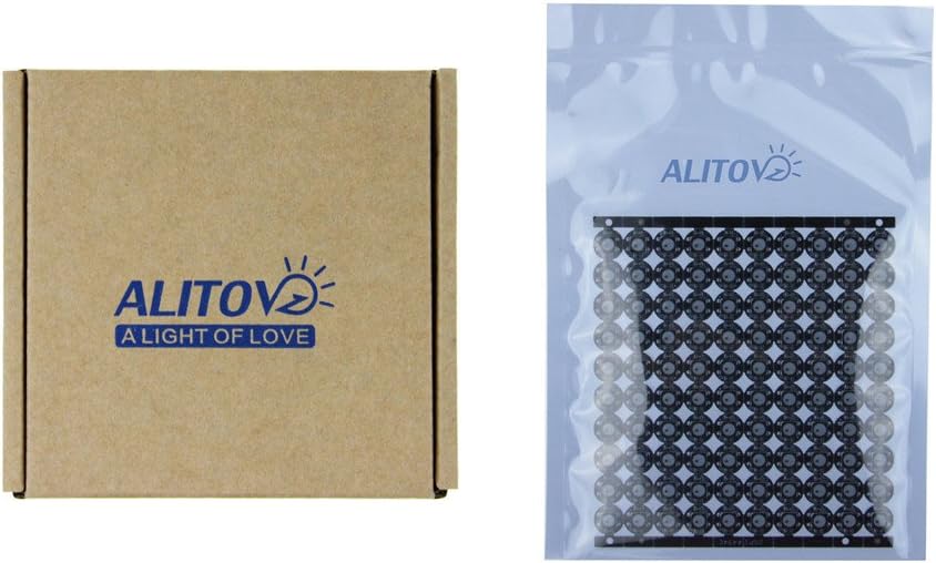 ALITOVE 100pcs WS2812B Addressable 5050 Smart RGB LED Pixel Light on Black Heat Sink PCB Board 5V DC Compatible with Raspberry Pi for DIY Lighting Project
