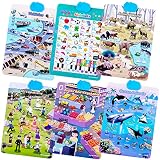 6PCS Electronic Alphabet Wall Chart,Talking Alphabet,Ocean Animals,Fruits Vegetables,Animals World,O