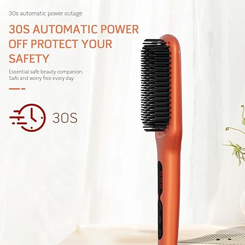 Miniatura 5 de MEGAWISE Serie de cepillos alisadores de cabello (naranja vibrante)