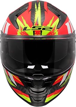 LS2 Unisex Vector Ii Carbon Tantic Red Blue Integraler Motorradhelm