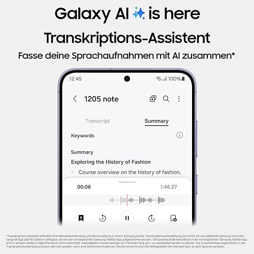 Samsung Galaxy S24 AI Smartphone, Android-Handy ohne Vertrag, 8 GB RAM, 128 GB Speicher, 50-MP-Kamera, Lange Akkulaufzeit, Cobalt Violet, 3 Jahre Herstellergarantie - 4