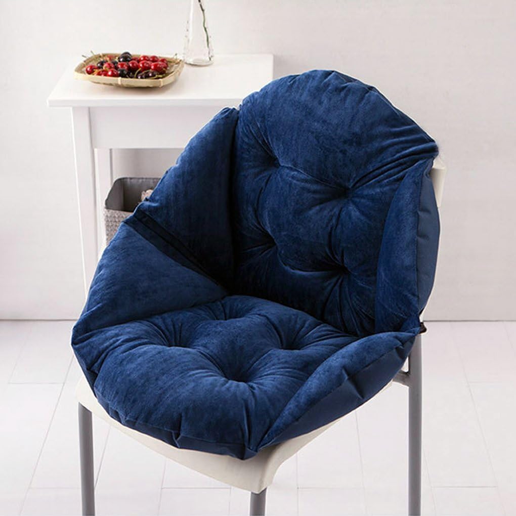 BackSupport - Cuscino per poltrona con cinghia elastica, accogliente, caldo, in peluche, per divano, ufficio, allevia il coccige, sciatica, coccige, sollievo dal dolore al coccige, cuscino per sedia,