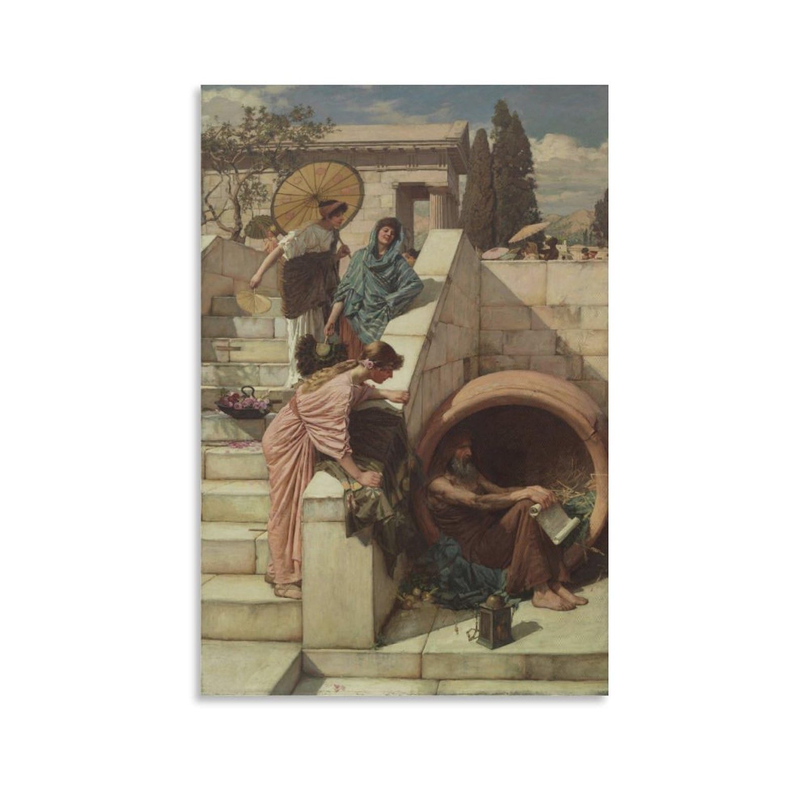 Tableau Waterhouse Diogenes une impression sur toile d'exception - 8