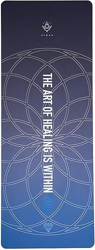 Miniatura 5 de ATMAN SPIRIT Tapete de yoga grueso de alta calidad  Base de goma nasal ecológica y alfombrilla de yoga antideslizante para pilates, estiramiento,