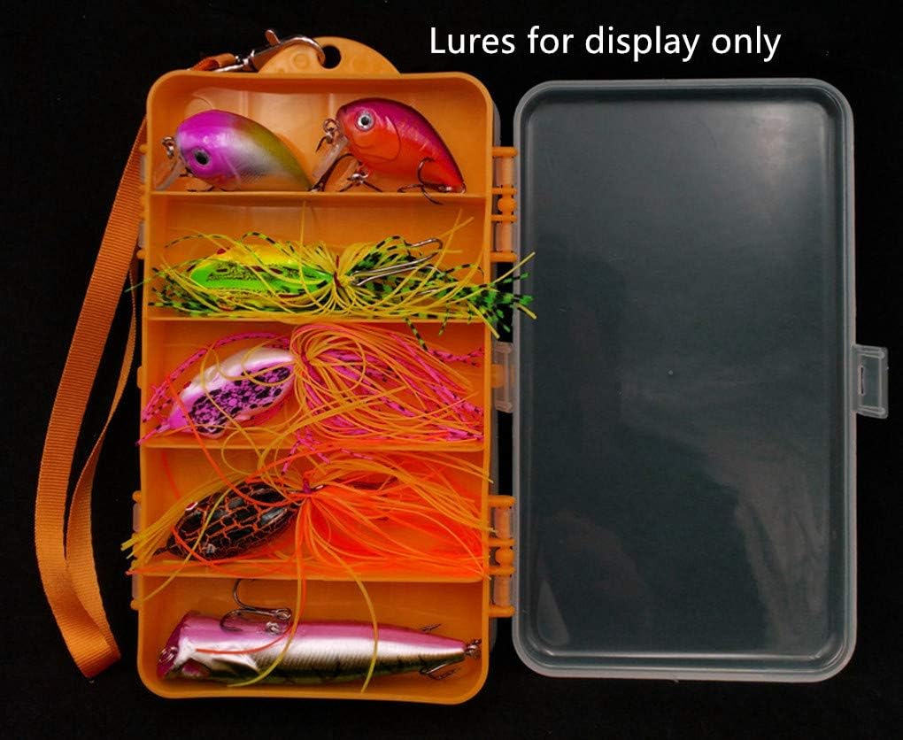 Toasis Two Sided Plastic Box Fishing Lure Storage Container Organizer Small Fishing Tackle Box