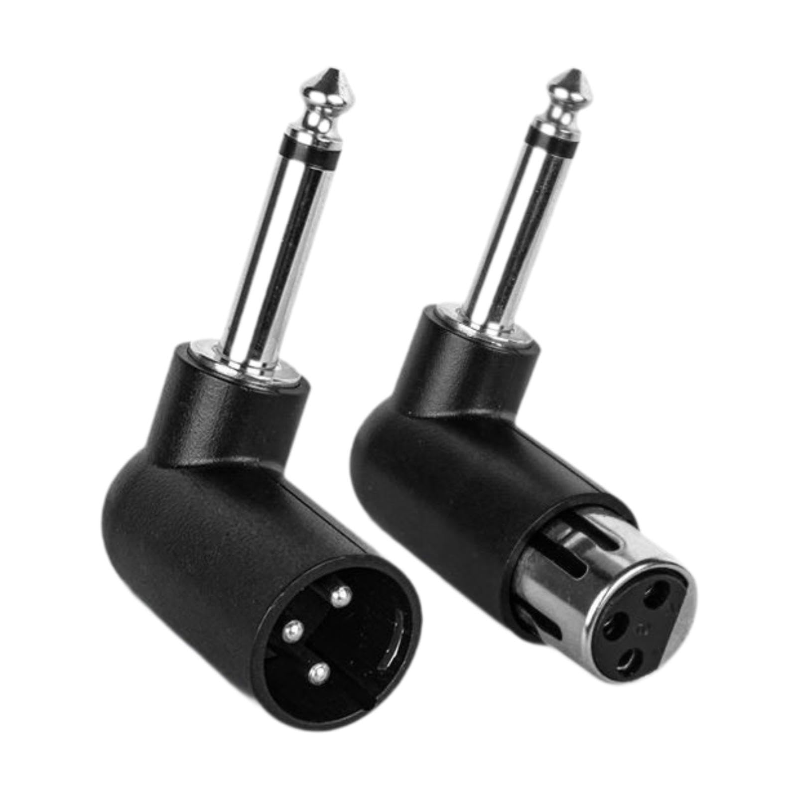 XLR to 6.35mm Adapter Plug Set, 3 Pin XLR Female Male to 1/4 Inch Right Angle Audio Connector for Mixer Microphone Guitar Amplifier Sound Systems, Pack of 2-image-26