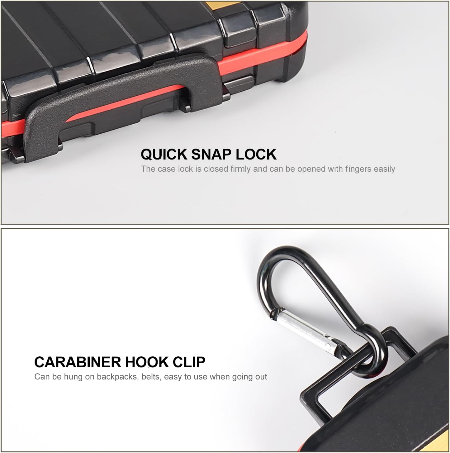 LENSGO Camera Battery Memory Card Case, Memory Card Hard Protector Case Professional Water-Resistant Anti-Shock Camera Battery Card Storage Box for 2 Camera Batteries 4 SD Cards 2 CF Cards 8 TF Cards,