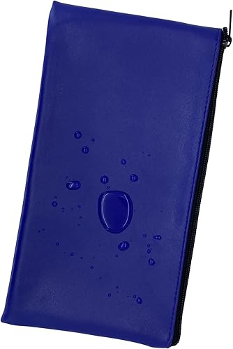 Miniatura 7 de Blue Bank - Bolsa de seguridad con cremallera, exterior de cuero recubierto de vinilo resistente al agua con forro interior suave. Para